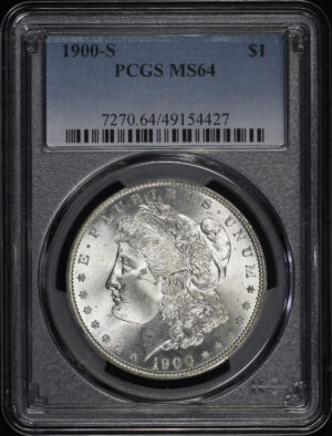 Obverse of this 1900-S Morgan Dollar PCGS MS-64