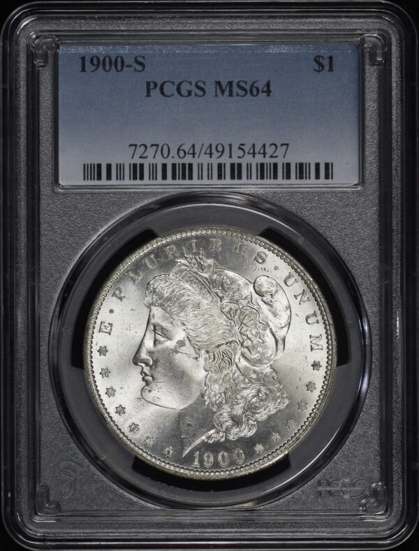 Obverse of this 1900-S Morgan Dollar PCGS MS-64