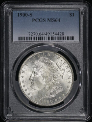 Obverse of this 1900-S Morgan Dollar PCGS MS-64