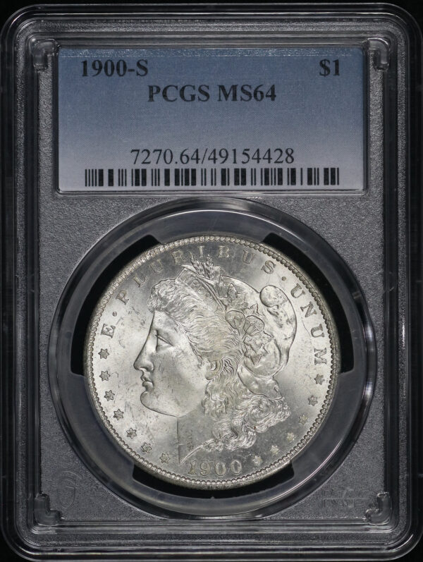 Obverse of this 1900-S Morgan Dollar PCGS MS-64