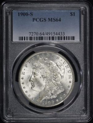 Obverse of this 1900-S Morgan Dollar PCGS MS-64