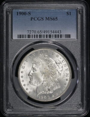 Obverse of this 1900-S Morgan Dollar PCGS MS-65