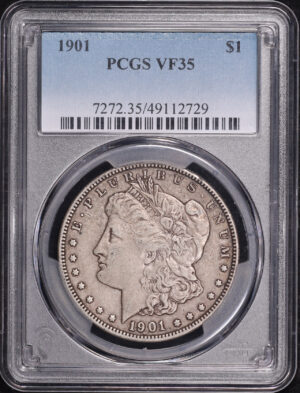 Obverse of this 1901 Morgan Dollar PCGS VF-35