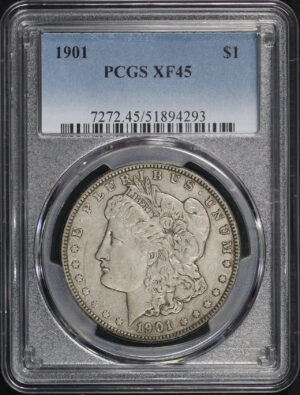 Obverse of this 1901 Morgan Dollar PCGS XF-45