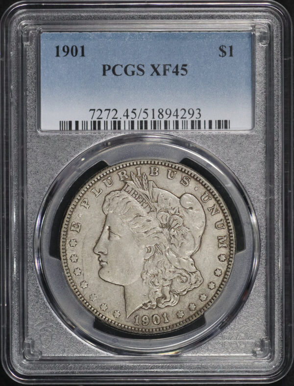 Obverse of this 1901 Morgan Dollar PCGS XF-45