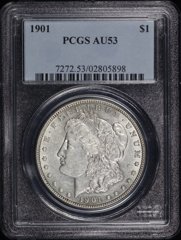 Obverse of this 1901 Morgan Dollar PCGS AU-53