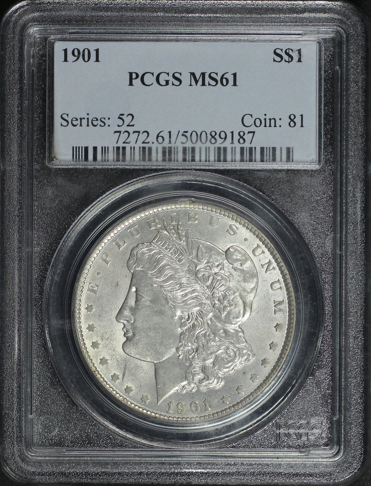 Obverse of this 1901 Morgan Dollar PCGS MS-61