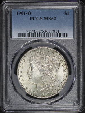 Obverse of this 1901-O Morgan Dollar PCGS MS-62