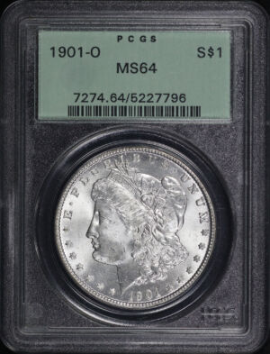Obverse of this 1901-O Morgan Dollar PCGS MS-64 Old Green Holder