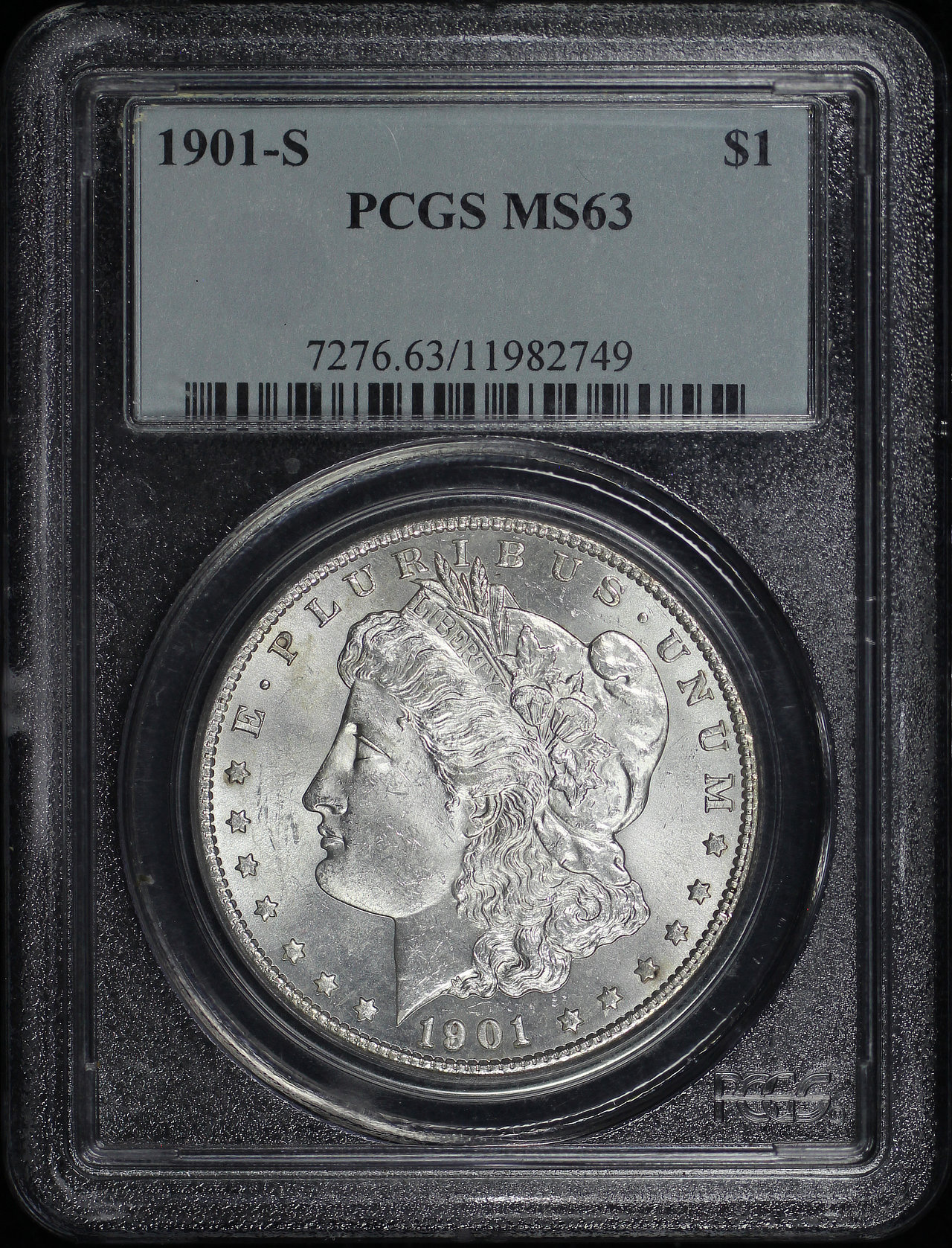 Obverse of this 1901-S Morgan Dollar PCGS MS-63