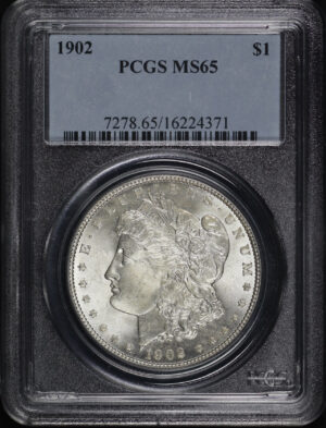Obverse of this 1902 Morgan Dollar PCGS MS-65