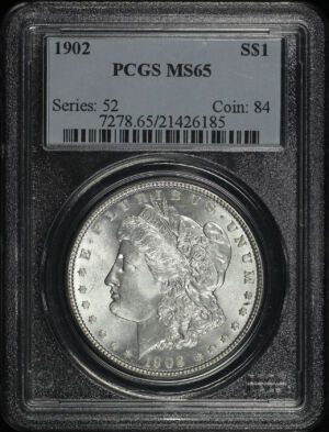 Obverse of this 1902 Morgan Dollar PCGS MS-65