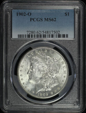 Obverse of this 1902-O Morgan Dollar PCGS MS-62