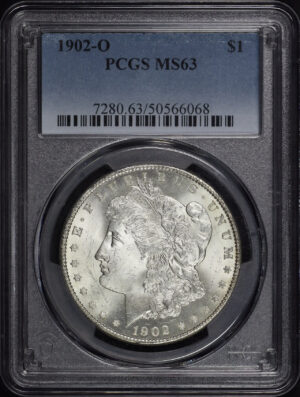 Obverse of this 1902-O Morgan Dollar PCGS MS-63