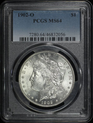 Obverse of this 1902-O Morgan Dollar PCGS MS-64