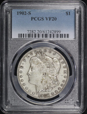 Obverse of this 1902-S Morgan Dollar PCGS VF-20