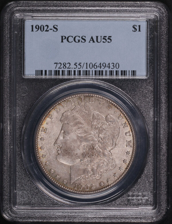 Obverse of this 1902-S Morgan Dollar PCGS AU-55