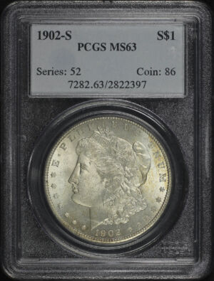 Obverse of this 1902-S Morgan Dollar PCGS MS-63