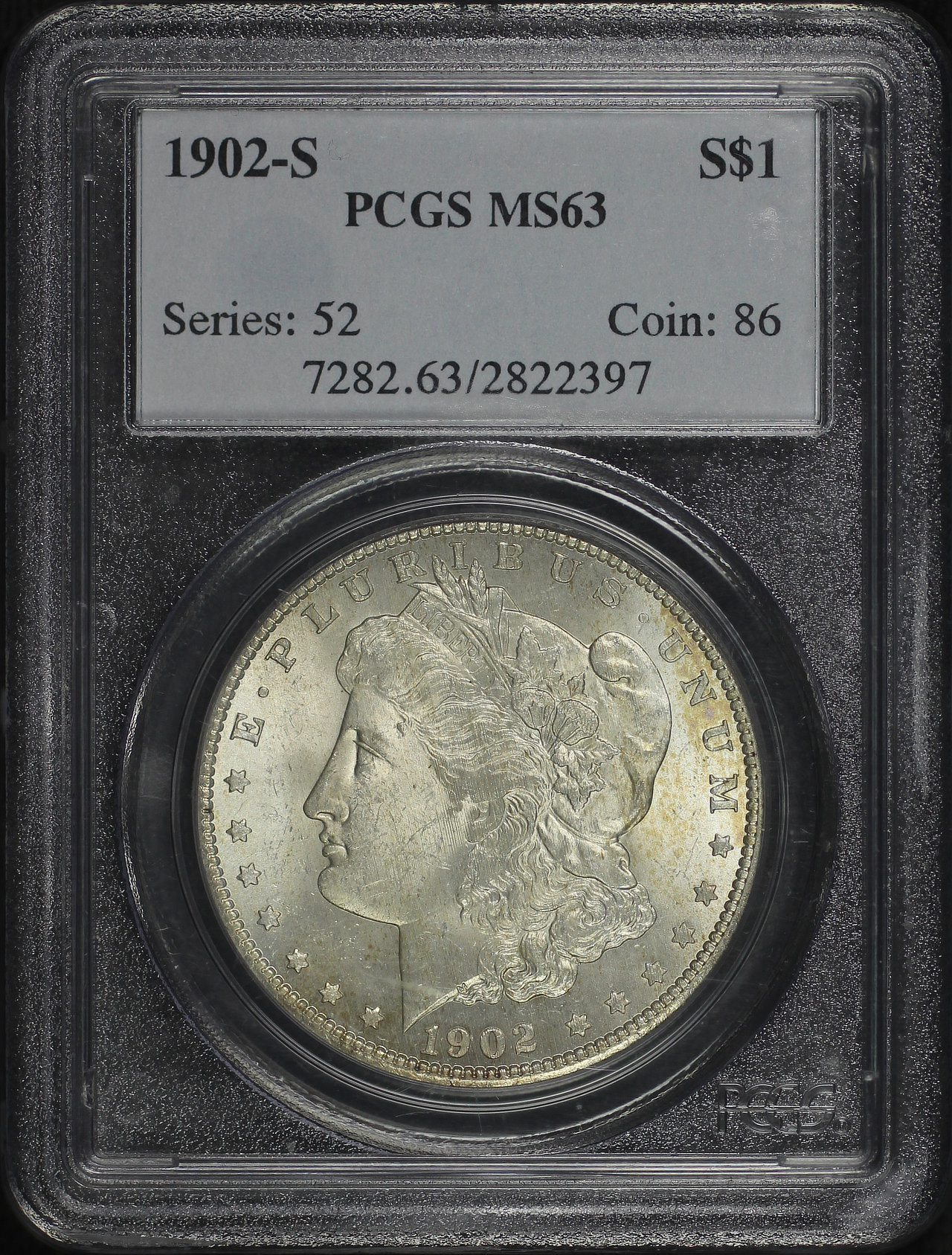 Obverse of this 1902-S Morgan Dollar PCGS MS-63