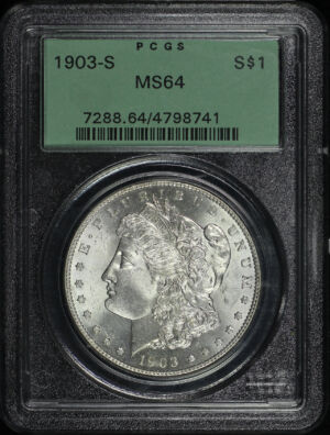 Obverse of this 1903-S Morgan Dollar PCGS MS-64 Old Green Holder