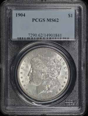 Obverse of this 1904 Morgan Dollar PCGS MS-62