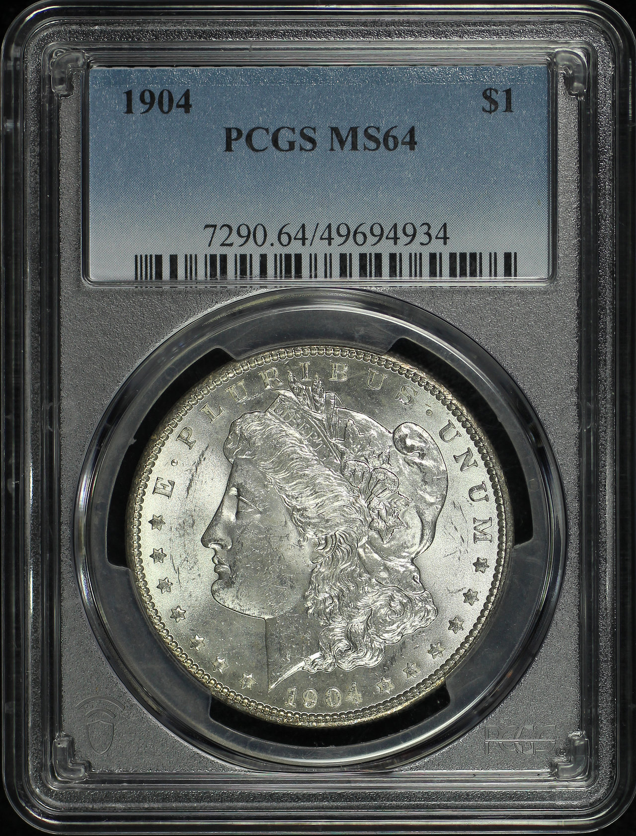 Obverse of this 1904 Morgan Dollar PCGS MS-64