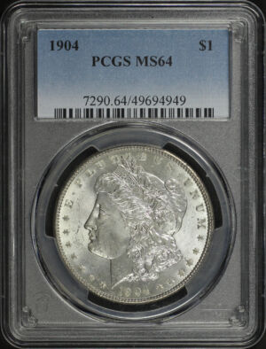 Obverse of this 1904 Morgan Dollar PCGS MS-64