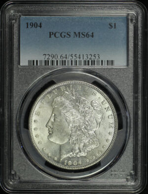 Obverse of this 1904 Morgan Dollar PCGS MS-64