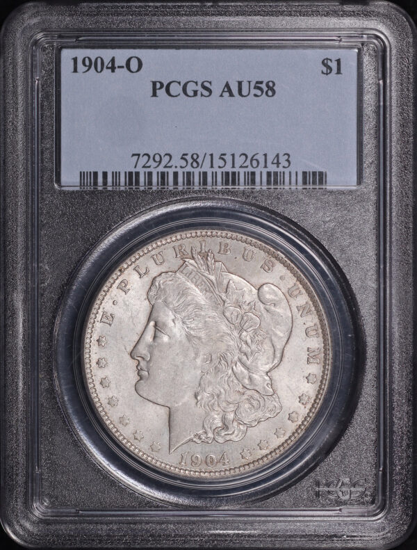 Obverse of this 1904-O Morgan Dollar PCGS AU-58