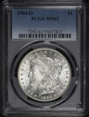 Obverse of this 1904-O Morgan Dollar PCGS MS-62
