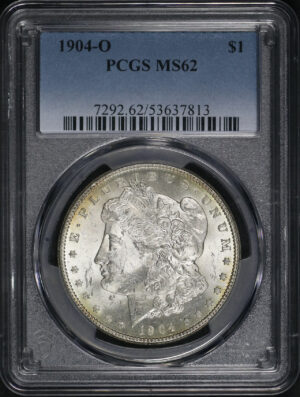 Obverse of this 1904-O Morgan Dollar PCGS MS-62