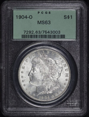 Obverse of this 1904-O Morgan Dollar PCGS MS-63 Old Green Holder