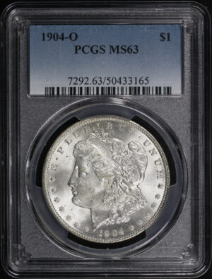 Obverse of this 1904-O Morgan Dollar PCGS MS-63