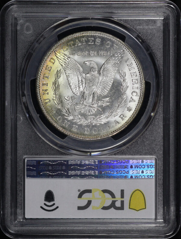 Reverse of this 1904-O Morgan Dollar PCGS MS-63 – Gold Reverse Rim Toning