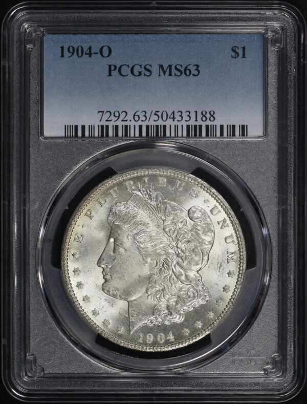 Obverse of this 1904-O Morgan Dollar PCGS MS-63 Reverse Rainbow Toning 