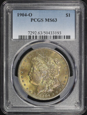 Obverse of this 1904-O Morgan Dollar PCGS MS-63