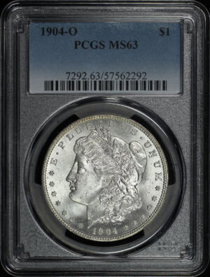 Obverse of this 1904-O Morgan Dollar PCGS MS-63
