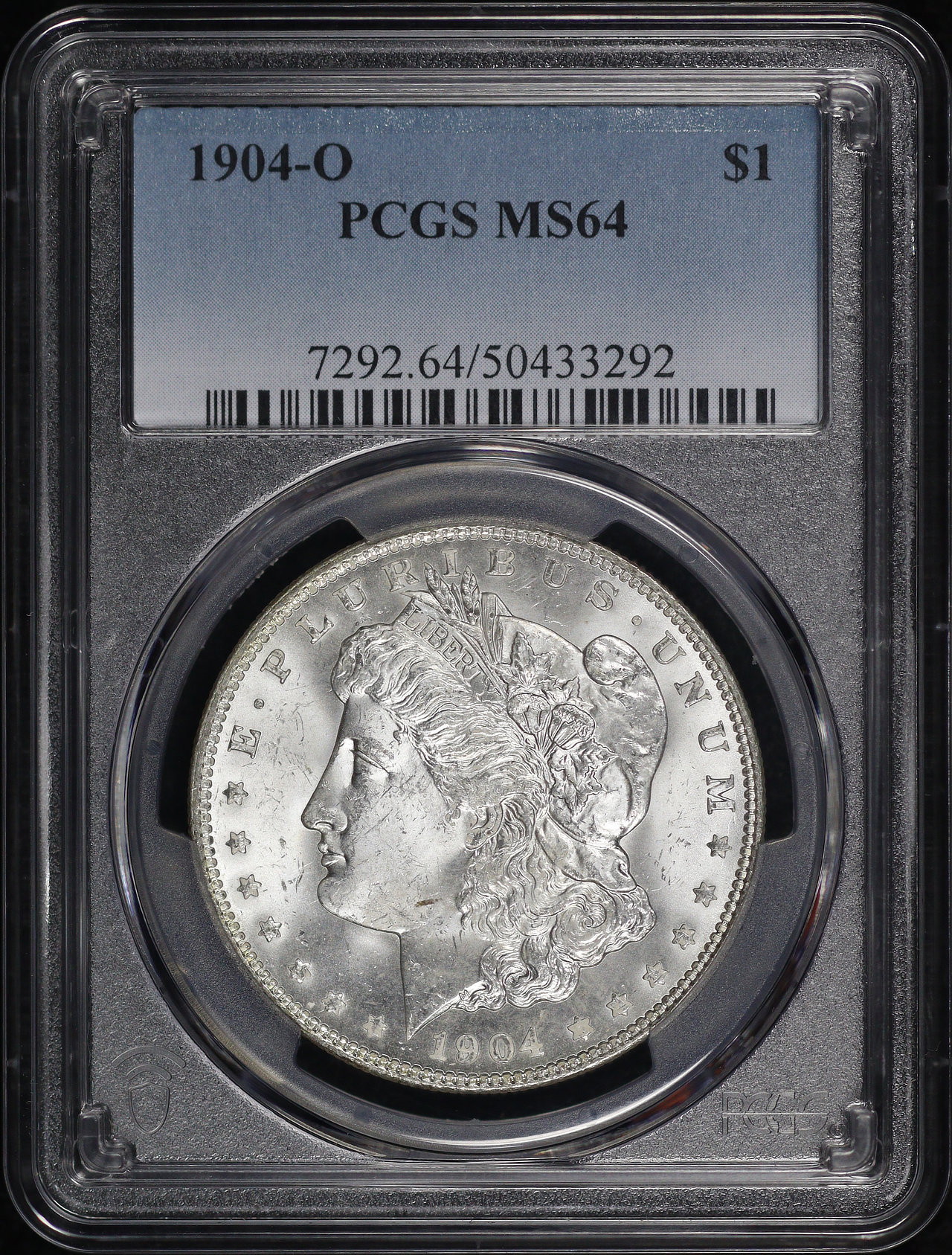 Obverse of this 1904-O Morgan Dollar PCGS MS-64 – Gold Reverse Toning