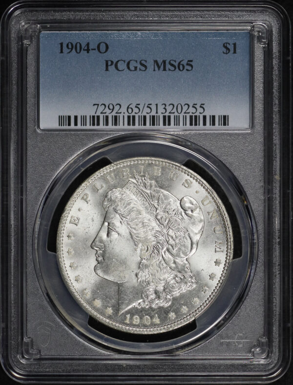 Obverse of this 1904-O Morgan Dollar PCGS MS-65
