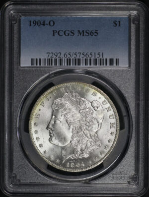 Obverse of this 1904-O Morgan Dollar PCGS MS-65