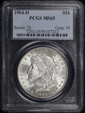 Obverse of this 1904-O Morgan Dollar PCGS MS-65