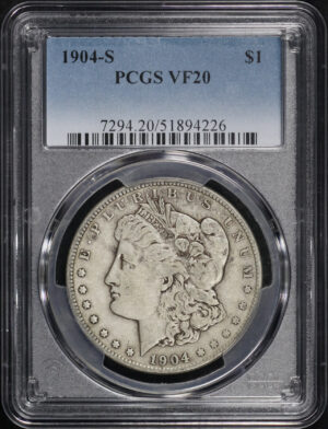 Obverse of this 1904-S Morgan Dollar PCGS VF-20