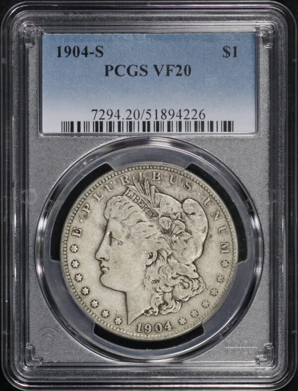 Obverse of this 1904-S Morgan Dollar PCGS VF-20