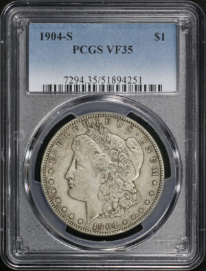 Obverse of this 1904-S Morgan Dollar PCGS VF-35