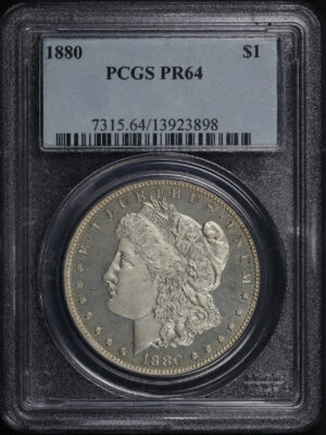 Obverse of this 1880 Morgan Dollar PCGS PR-64