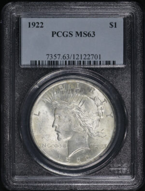 Obverse of this 1922 Peace Dollar PCGS MS-63