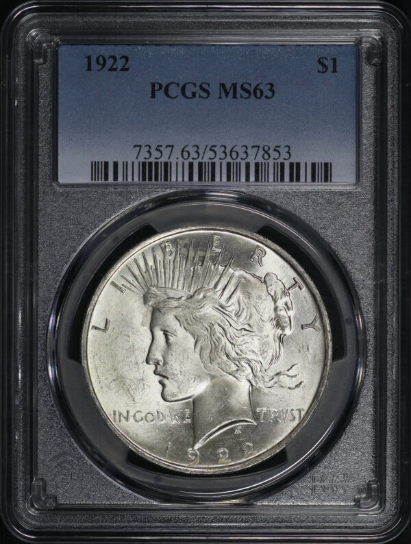 Obverse of this 1922 Peace Dollar PCGS MS-63