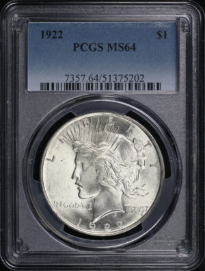 Obverse of this 1922 Peace Dollar PCGS MS-64