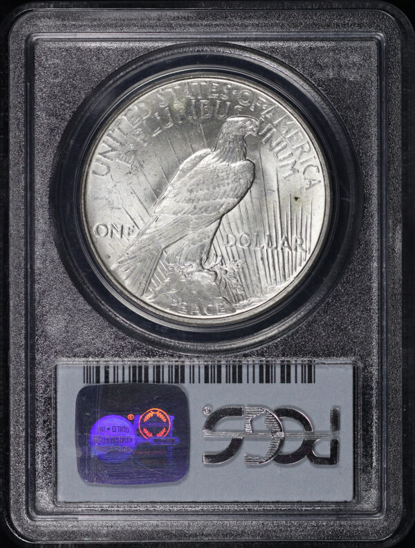Reverse of this 1922-D Peace Dollar PCGS MS-64