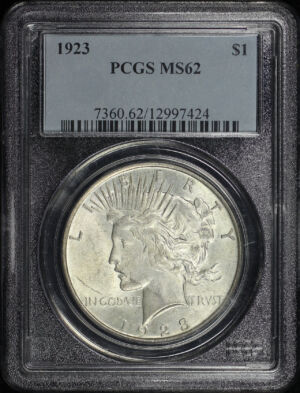 Obverse of this 1923 Peace Dollar PCGS MS-62